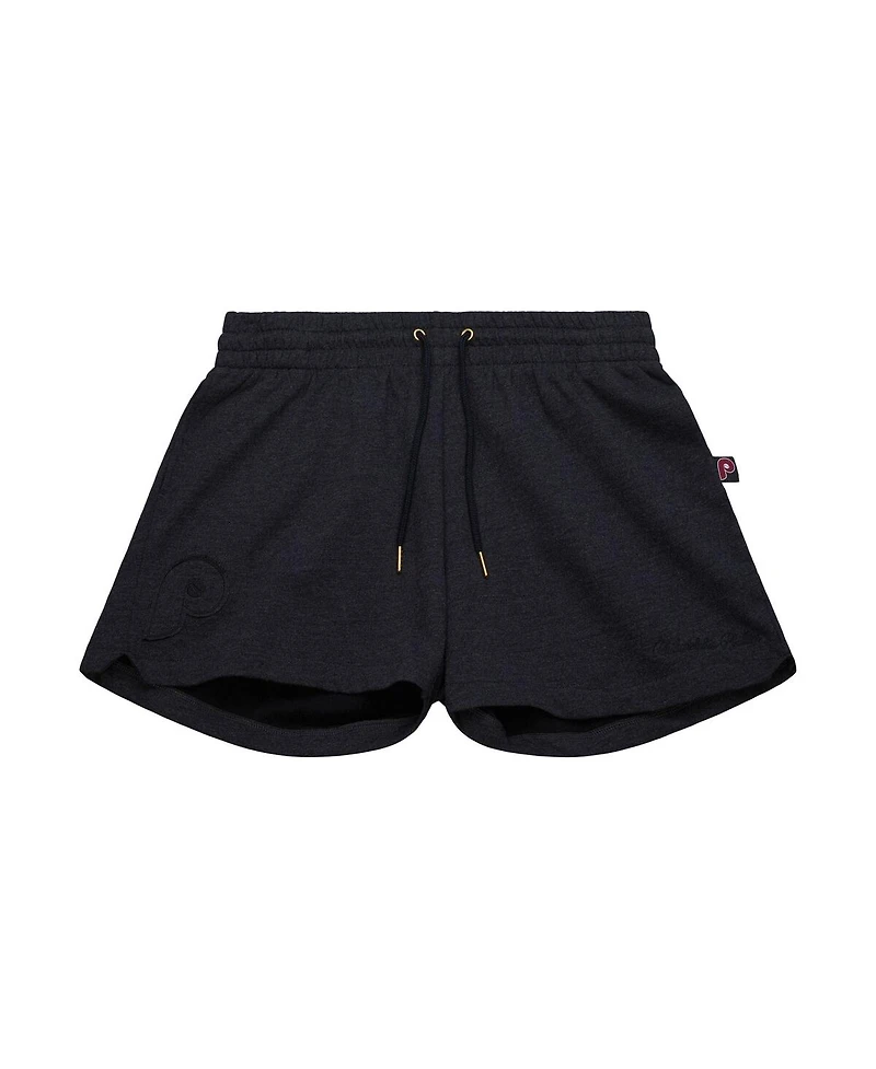 Mitchell & Ness Women's Black Philadelphia Phillies Cooperstown Collection Relaxed Shorts