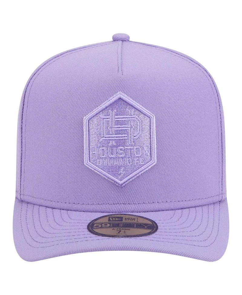 New Era Men's Purple Houston Dynamo Fc Color Pack A-Frame 59FIFTY Fitted Hat