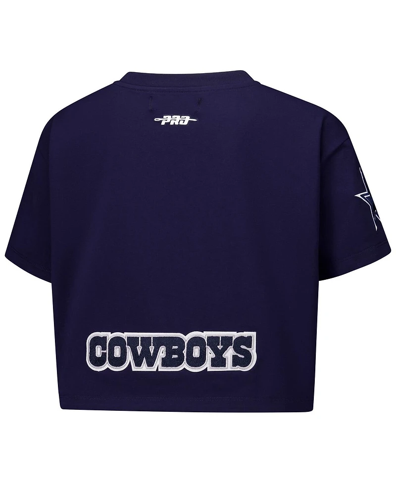 Pro Standard Women's Micah Parsons Navy Dallas Cowboys Player Name Number Cropped Boxy T-Shirt