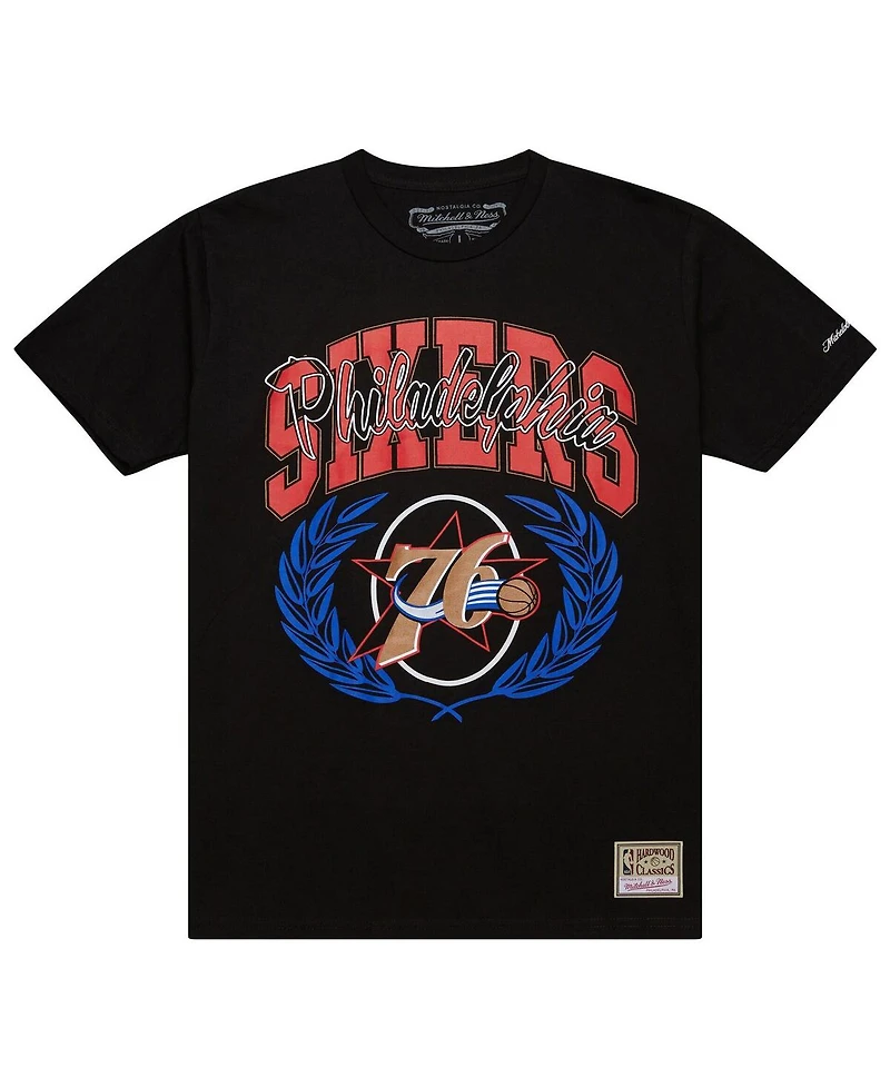 Mitchell & Ness Men's Black Philadelphia 76ers Nba x Michelob Ultra Rewind Ii T-Shirt