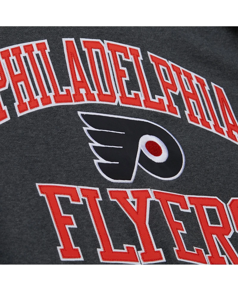 Mitchell & Ness Men's Charcoal Philadelphia Flyers Playoff Win Fleece Pullover Sweatshirt