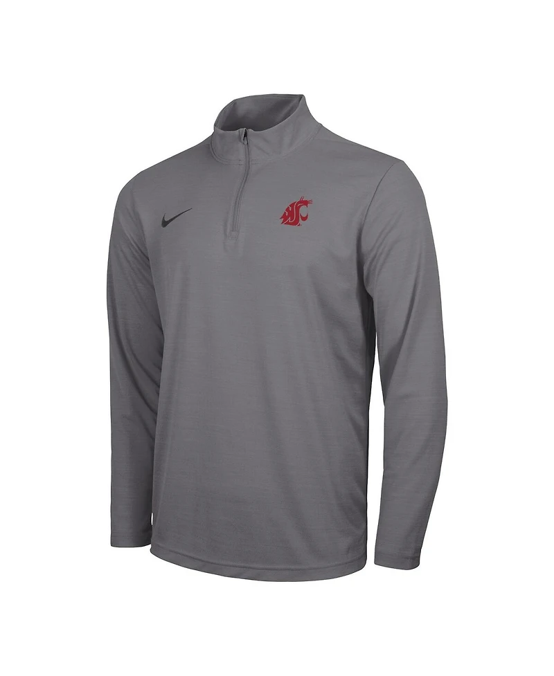 Nike Men's Gray Washington State Cougars Intensity Performance Quarter-Zip Pullover