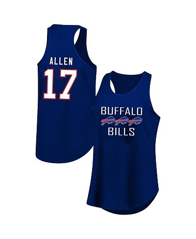 Fanatics Women's Josh Allen Royal Buffalo Bills Plus Name Number Tank Top