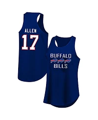 Fanatics Women's Josh Allen Royal Buffalo Bills Plus Size Name Number Tank Top