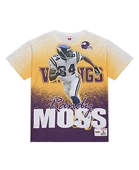 Mitchell & Ness Men's Randy Moss Gray Minnesota Vikings Burst Retired Player T-Shirt
