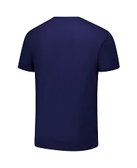 Mitchell & Ness Men's Navy Dallas Mavericks Hardwood Classics Felt Applique Slub T-Shirt
