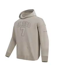 Pro Standard Men's C.j. Stroud Tan Houston Texans Player Name Number Pullover Hoodie