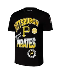 Pro Standard Men's Black Pittsburgh Pirates Turn It Up Dropped Shoulder T-Shirt