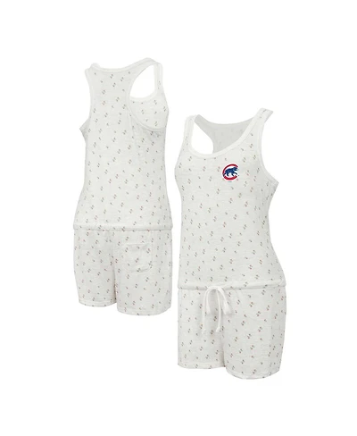 Concepts Sport Women's Cream Chicago Cubs Gardner Hacci Knit Romper