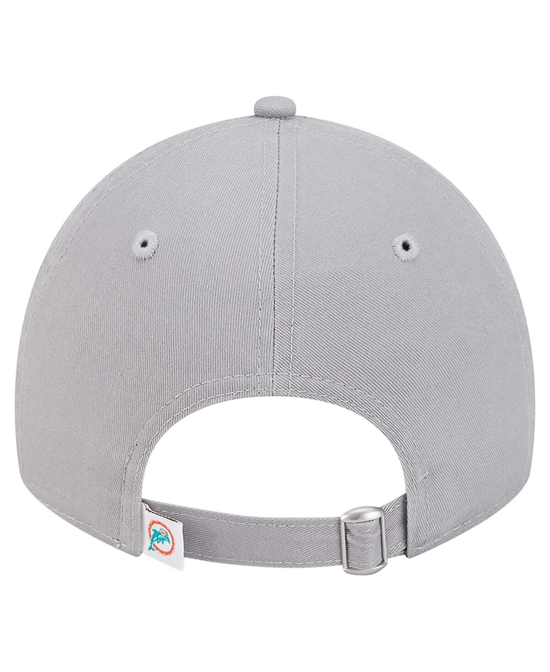 New Era Women's Gray Miami Dolphins Throwback 9TWENTY Adjustable Hat