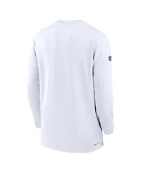 Nike Men's White Seattle Seahawks 2023 Sideline Performance Long Sleeve Tri-Blend Quarter-Zip Top