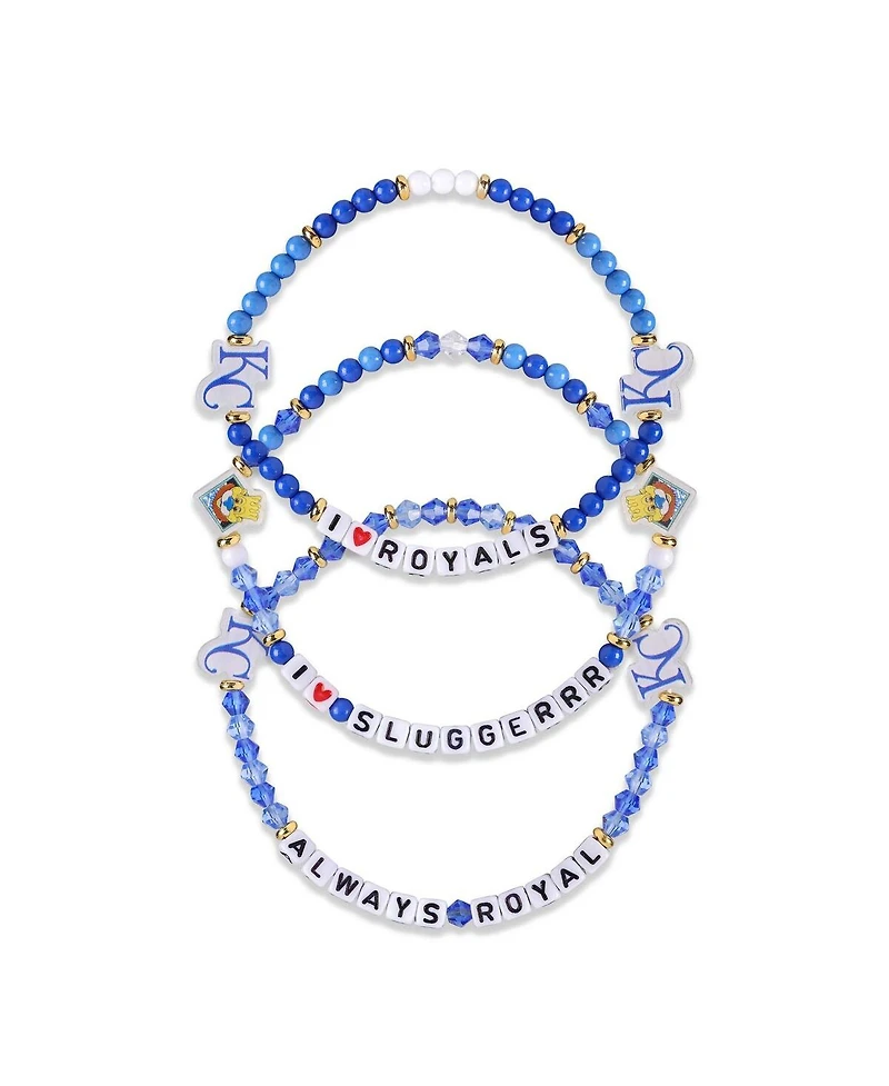 Foco Kansas City Royals 3-Pack Friendship Bracelet Set