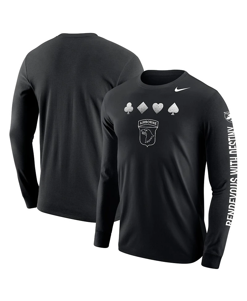 Nike Big Boys and Girls Black Army Black Knights 2024 Rivalry Collection Suit Long Sleeve T-Shirt