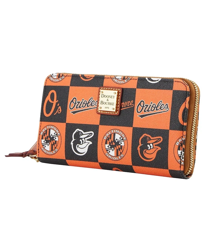 Dooney & Bourke Women's Baltimore Orioles Game Day Large Zip-Around Wristlet
