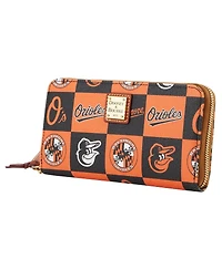 Dooney & Bourke Women's Baltimore Orioles Game Day Large Zip-Around Wristlet