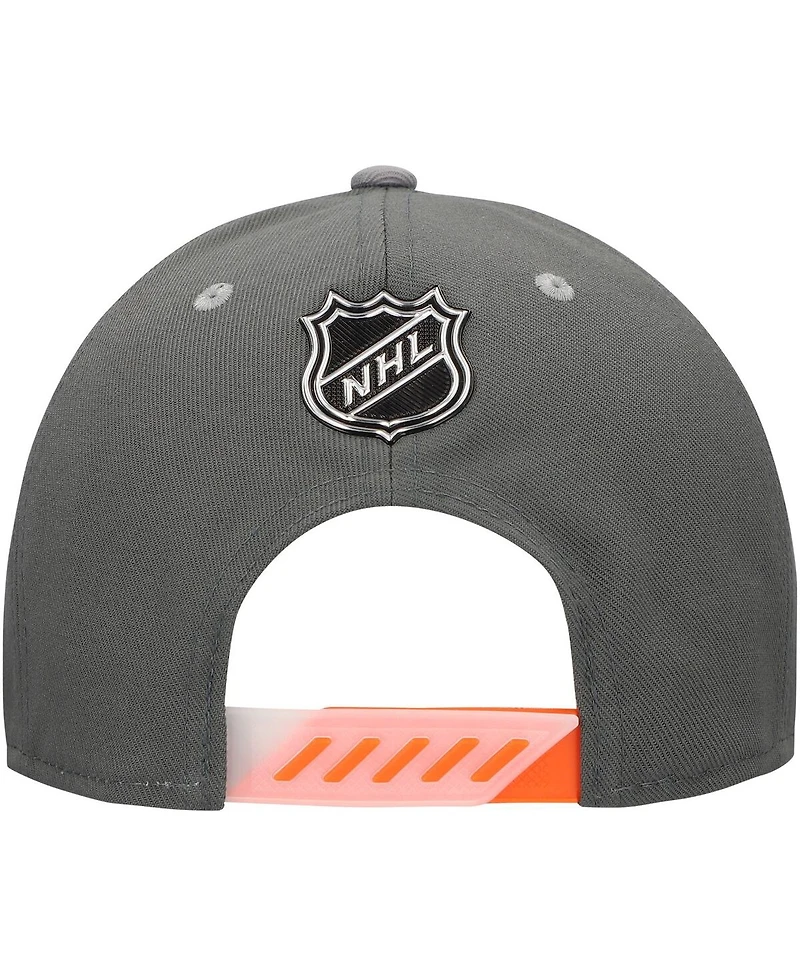 Fanatics Men's Charcoal Anaheim Ducks Authentic Pro Ice Snapback Hat