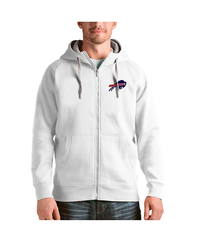 Antigua Men's White Buffalo Bills Victory Full-Zip Hoodie