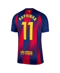 Nike Men's Raphinha Navy Barcelona 2025/26 Home Replica Jersey