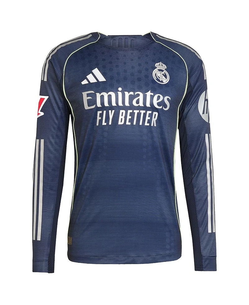 Adidas Men's Vini Jr. Blue Real Madrid 2025/26 Away Authentic Long Sleeve Player Jersey