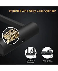Lock Heavy Duty Bike Lock Bicycle U Lock, 16mm Shackle and 6ft Length Security Cable with Sturdy Mounting Bracket for Bicycle, Motorcycle and More