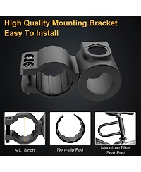 Nakto Lock Heavy Duty Bike Lock Bicycle U Lock, 16mm Shackle and 4ft/6ft Length Security Cable with Sturdy Mounting Bracket for Bicycle