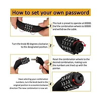 Bike Lock 4 Digit Resettable Combination Cable for Bicycle, 2 Feet x 1/2 Inch