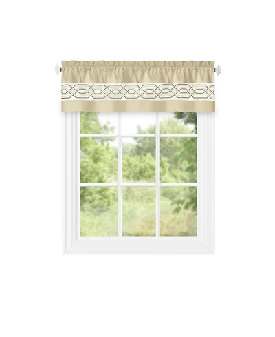 Kate Aurora Pacifico Rod Pocket Embroidered Window Valance