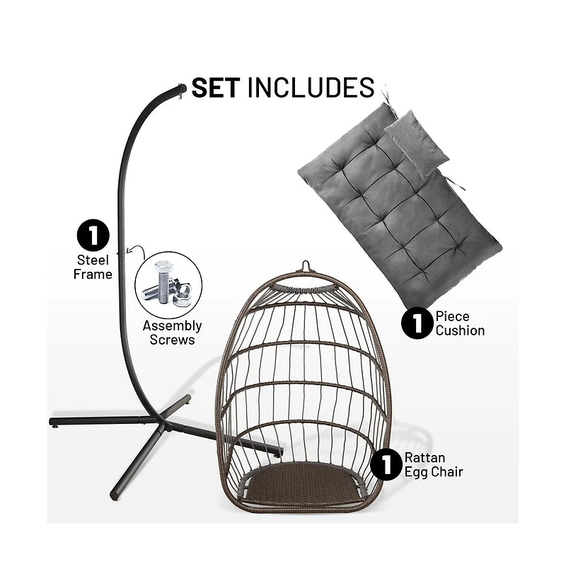 SereneLife Foldable Egg Chair