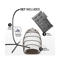 SereneLife Foldable Egg Chair