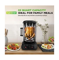 NutriChef Vertical Rotisserie Oven - Rotating Kebob Cooker