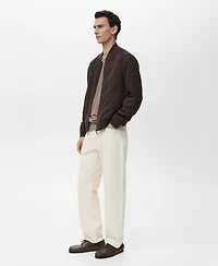 Mango Men's Suede-Effect Bomber Jacket