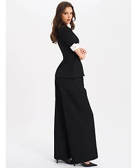 Miss Circle Women Aleena Short Sleeve Business Casual Blazer