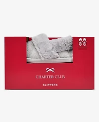 Charter Club Women's Faux-Fur-Lined Slippers, Macy's Exclusive