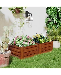 Outsunny 23.5" Raised Wall Garden Planet Beds for Vegetables and Flowers