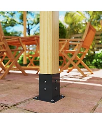 Outsunny 12PCS Pergola Kit Brackets for 4"x4" (Actual 3.6"x3.6") Lumber