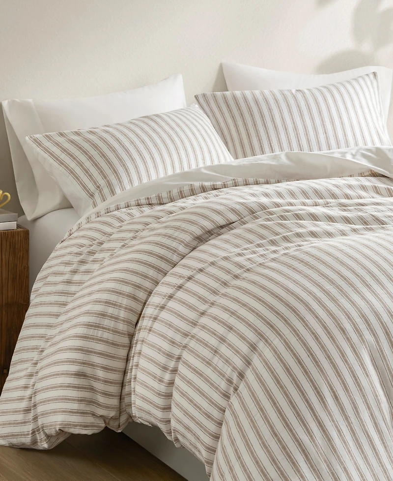 Madison Park Etta Striped 3-Pc. Duvet Cover Set, California King
