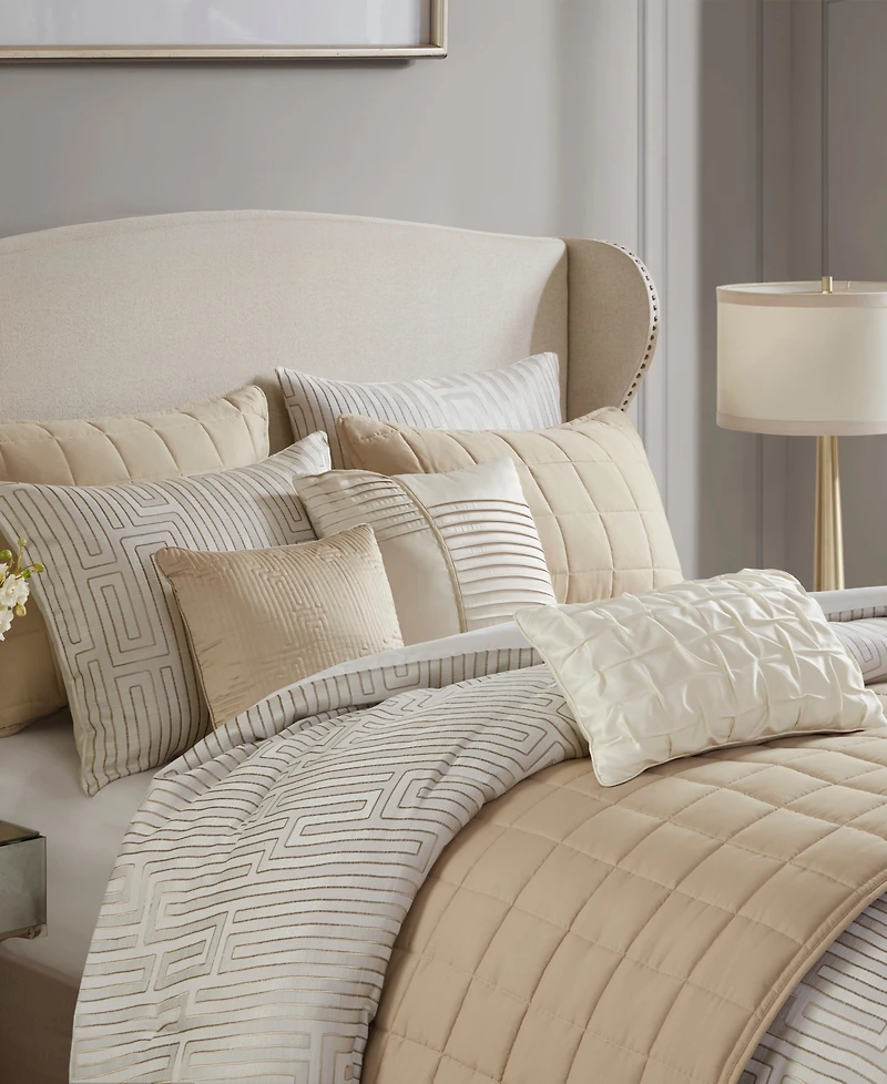 Madison Park Royce Luxury Jacquard 10-Pc. Comforter Set, California King