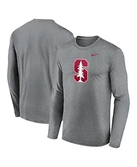 Nike Men's Heather Gray Stanford Cardinal Primetime Primary Legend Long Sleeve T-Shirt