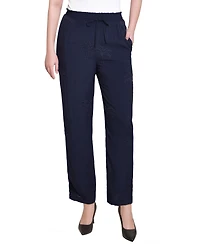 Ny Collection Petite Pull On Pants with Embroidery