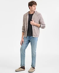 Sun + Stone Men's Long-Sleeve Marled Hooded Zip Sweater, Macy's Exclusive