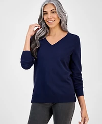 Style & Co Women's V-Neck Long-Sleeve Sweater, Created for Macy's