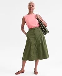 Style & Co Women's Mid-Rise Utility Midi Skirt, Macy's Exclusive