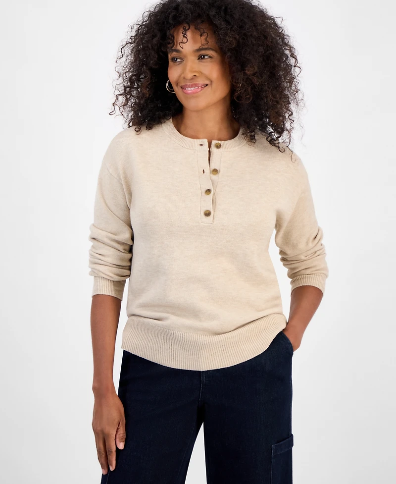 Style & Co Women's Henley Sweater, Macy's Exclusive