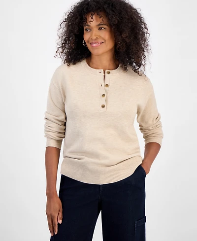 Style & Co Women's Henley Sweater, Macy's Exclusive