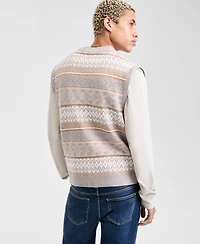 Sun + Stone Men's Fair Isle Sweater Vest, Macy's Exclusive