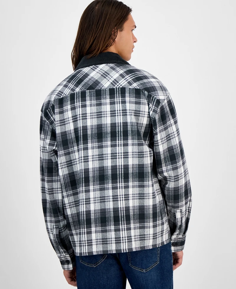 Sun + Stone Men's Fisk Long-Sleeve Cotton Overshirt, Macy's Exclusive