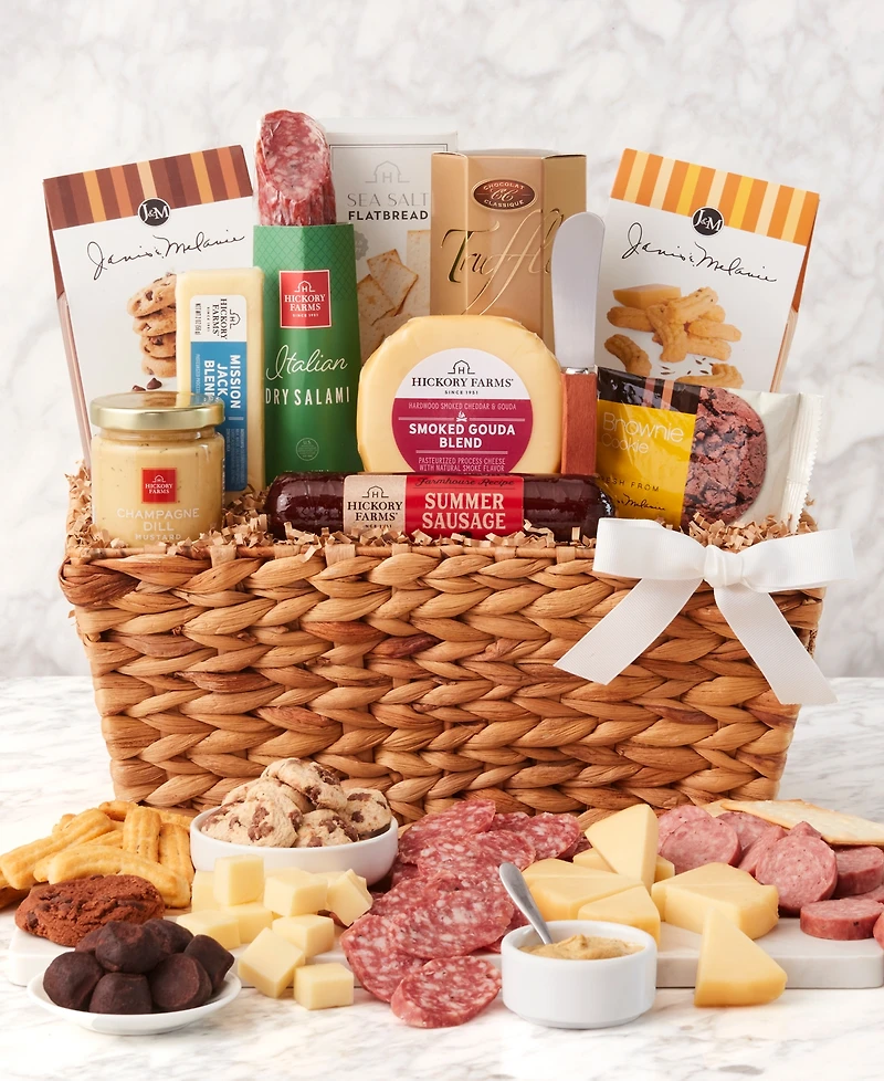 Hickory Farms Gourmet Charcuterie Gift Basket, 12 Piece