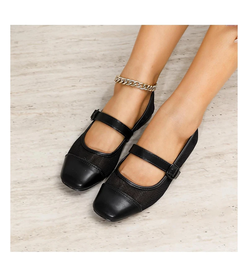Berness Bona Mesh Mary Jane Flats