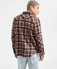 Sun + Stone Men's Anthony Long-Sleeve Cotton Flannel Plaid Shirt, Macy's Exclusive