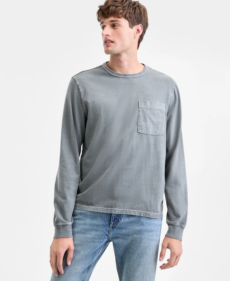 Sun + Stone Men's Long-Sleeve Cotton T-Shirt, Macy's Exclusive